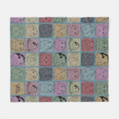 ヴィンテージモルモット毛布の居心地の良い動物ギフト フリースブランケット (正面(横))