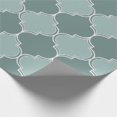 ヴィンテージモロッコのトレリス・クァトレフォイル・シームレスパット ラッピングペーパー (角)