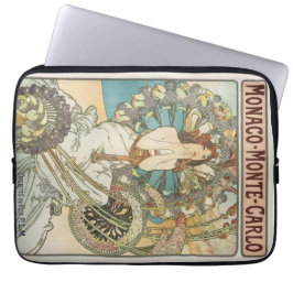 ヴィンテージモンカルロポスターバイアルフォンスミュシャ ラップトップスリーブ