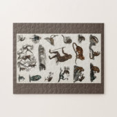 ヴィンテージモンキーアプリゴリラキッズギフト ジグソーパズル (横)