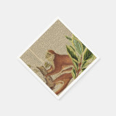 ヴィンテージモンキーコラージュ スタンダードカクテルナプキン (角)