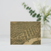 ヴィンテージモンゴメリー・アラバマの地図(1887) ポストカード (スタンド正面)