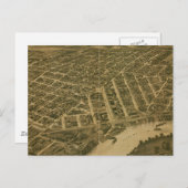 ヴィンテージモンゴメリー・アラバマの地図(1887) ポストカード (正面/裏面)