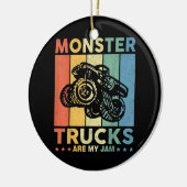 ヴィンテージモンスタートラックは私のジャム セラミックオーナメント (左)