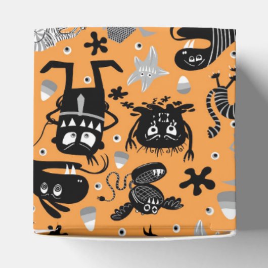 ヴィンテージモンスターハロウィーンのオレンジ フェイバーボックス (上部)