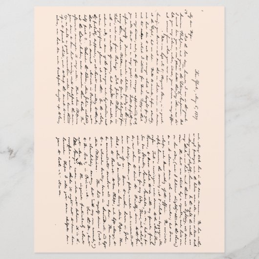 ヴィンテージモンタギュー1837年旧脚本書簡 (裏面)