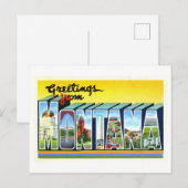 ヴィンテージモンタナからの挨拶 ポストカード (正面/裏面)