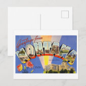 ヴィンテージモンタナからの挨拶 ポストカード (正面/裏面)