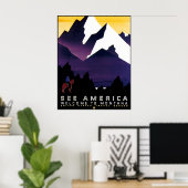 ヴィンテージモンタナのポスターの複製 ポスター (ホームオフィス)