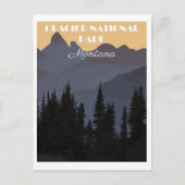 ヴィンテージモンタナグレイシャーナショナルパークトラベル ポストカード (正面)