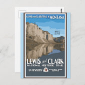 ヴィンテージモンタナホワイトクリフストラベル ポストカード (正面/裏面)