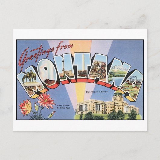 ヴィンテージモンタナポストカード ポストカード (正面)