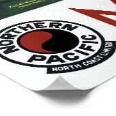 ヴィンテージモンタナランドスケープトラベルバイトレイン ポスター (角)