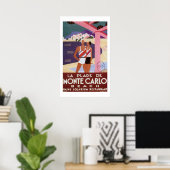 ヴィンテージモンテカルロビーチポスター ポスター (ホームオフィス)