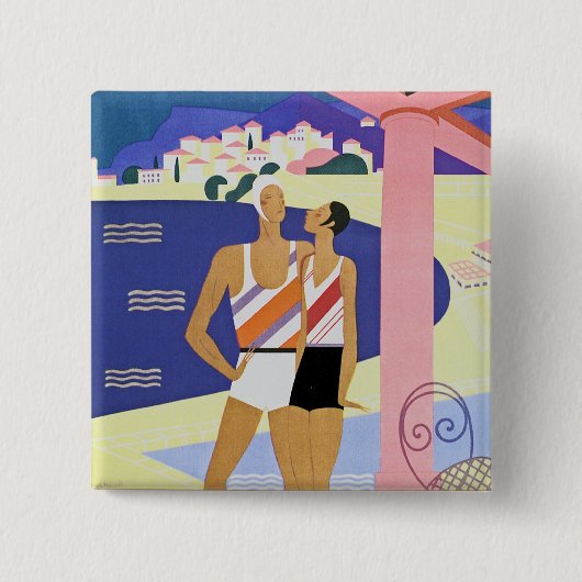 ヴィンテージモンテカルロビーチ 缶バッジ (正面)