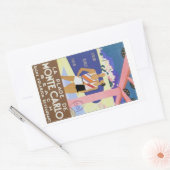 ヴィンテージモンテカルロビーチ 長方形シール (封筒)