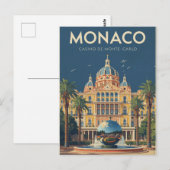 ヴィンテージモンテカルロ・カジノトラベル ポストカード (正面/裏面)