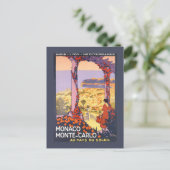 ヴィンテージモンテカーロ(モナコ)ポスター葉書 ポストカード (スタンド正面)