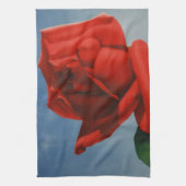 ヴィンテージモントリオックスレッドローズスイスジュネーブレイク キッチンタオル (縦)