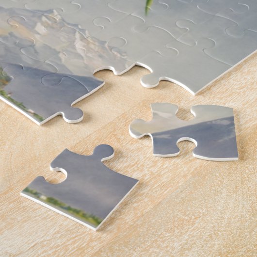 ヴィンテージモントリオックスレッドローズスイスジュネーブレイク ジグソーパズル (側面)