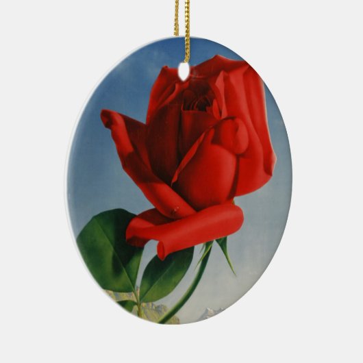 ヴィンテージモントリオックスレッドローズスイスジュネーブレイク セラミックオーナメント (右)