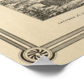 ヴィンテージモントリオールの地図(1859年) ポスター (角)