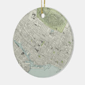 ヴィンテージモントリオール図(1901年) セラミックオーナメント (左)