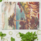 ヴィンテージモントレーコーストラインカリフォルニアツーリズムUSA キッチンタオル (折り畳み)