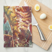 ヴィンテージモントレーコーストラインカリフォルニアツーリズムUSA キッチンタオル (四つ折り)