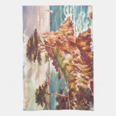 ヴィンテージモントレーコーストラインカリフォルニアツーリズムUSA キッチンタオル (縦)