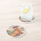 ヴィンテージモントレーコーストラインカリフォルニアツーリズムUSA コースター (側面)