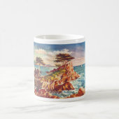 ヴィンテージモントレーコーストラインカリフォルニアツーリズムUSA コーヒーマグカップ (中央)
