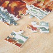 ヴィンテージモントレーコーストラインカリフォルニアツーリズムUSA ジグソーパズル (側面)