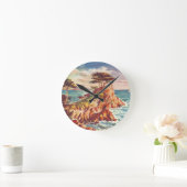 ヴィンテージモントレーコーストラインカリフォルニアツーリズムUSA ラウンド壁時計 (ホーム)