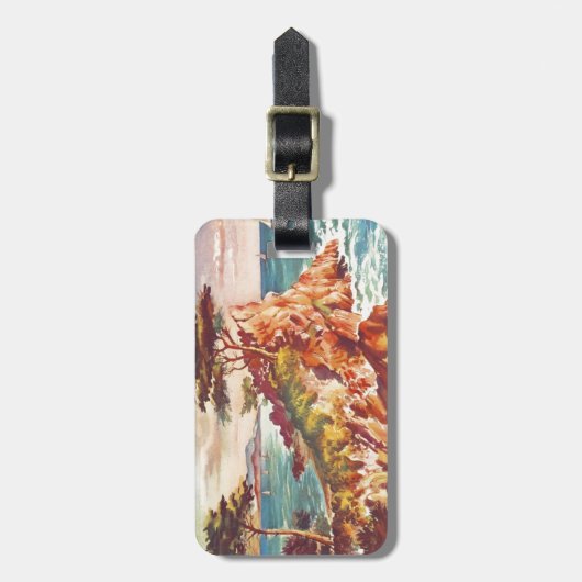 ヴィンテージモントレーコーストラインカリフォルニアツーリズムUSA ラゲッジタグ (正面縦)