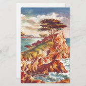 ヴィンテージモントレーコーストラインカリフォルニアツーリズムUSA 便箋 (正面/裏面)