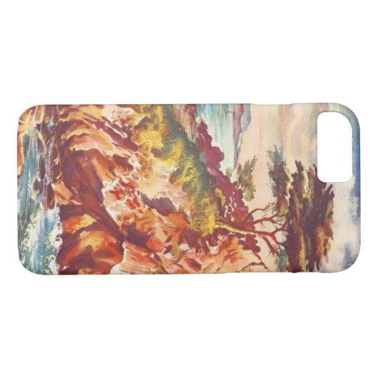 ヴィンテージモントレーコーストラインカリフォルニアツーリズムUSA Case-Mate iPhoneケース (裏面(横))