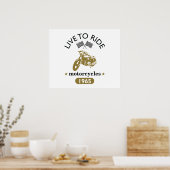 ヴィンテージモーターサイクルモータースポーツ ポスター (キッチン)