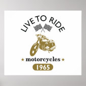 ヴィンテージモーターサイクルモータースポーツ ポスター (正面)