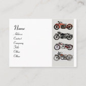 ヴィンテージモーターサイクルレッド白黒 名刺 (正面)