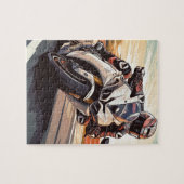 ヴィンテージモーターサイクルレーシングロード ジグソーパズル (横)