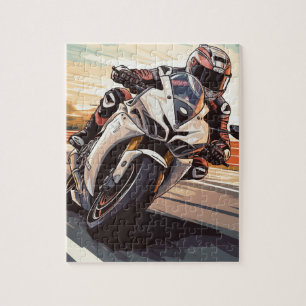 ヴィンテージモーターサイクルレーシングロード ジグソーパズル