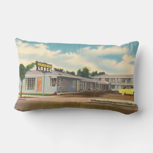 ヴィンテージモーテルゴールデンウエストロッジホテルウィズパームズ ランバークッション (裏面)
