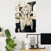 ヴィンテージモーニングビクトリアンスタイル ポスター (ホームオフィス)