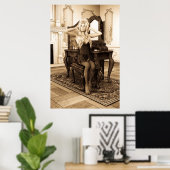 ヴィンテージモーニングビクトリアンスタイル ポスター (ホームオフィス)