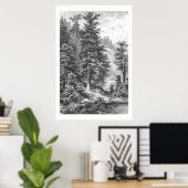 ヴィンテージモールツリー1800sアンティークプリント ポスター (ホームオフィス)