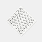 ヴィンテージヤギとリーフアンティークアートカスタムBGカラー スタンダードカクテルナプキン (角)