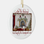 ヴィンテージヤギのクリスマスオーナメント セラミックオーナメント (右)