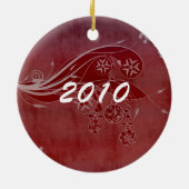 ヴィンテージヤギのクリスマスオーナメント セラミックオーナメント (裏面)