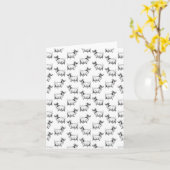 ヴィンテージヤギのリーフアートカスタム背景色 カード (黄色い花)